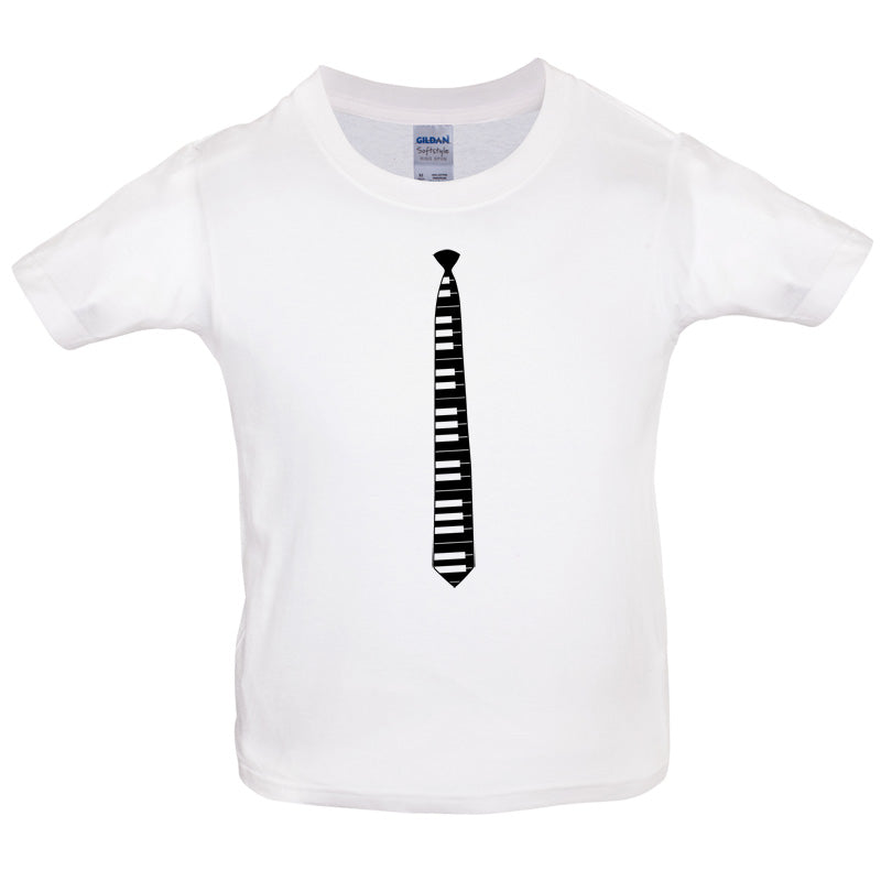 Piano Key Tie Kids T Shirt