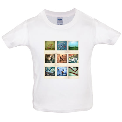 Go Cycling Photo Collage Kids T Shirt