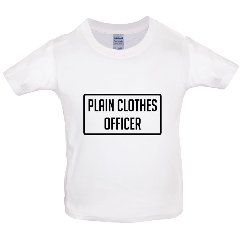 Plain Clothes Officer Kids T Shirt