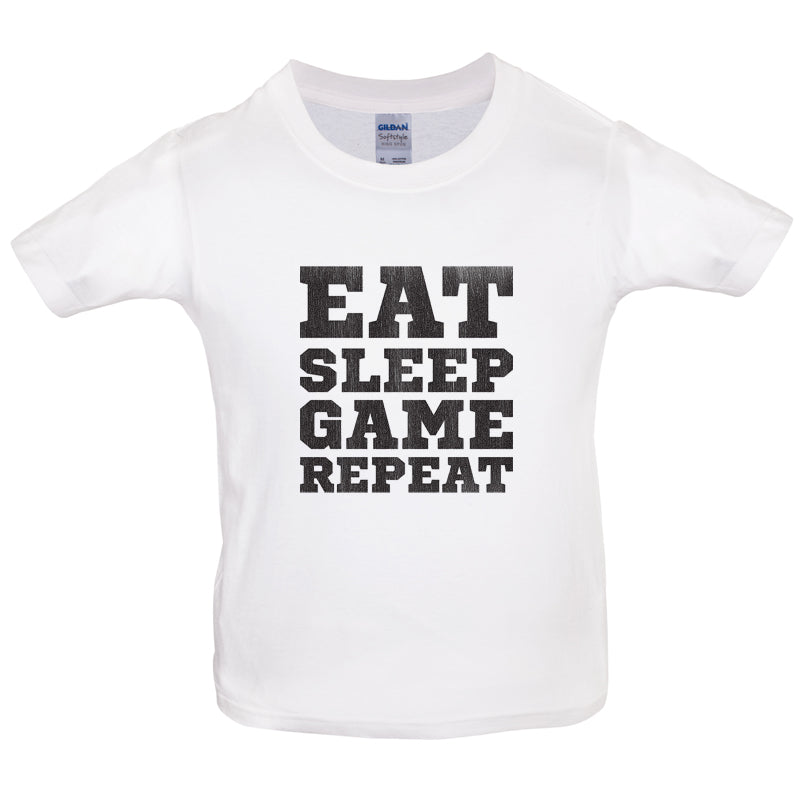 Eat Sleep Game Repeat Kids T Shirt