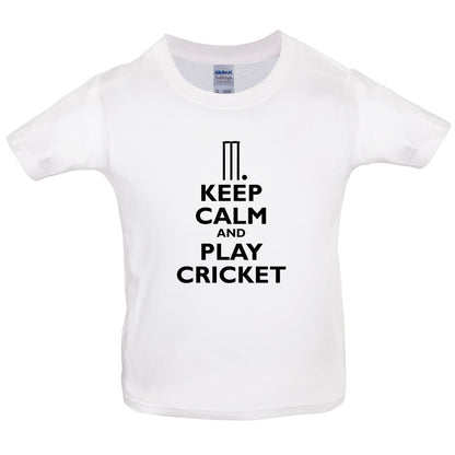 Keep Calm and Play Cricket Kids T Shirt