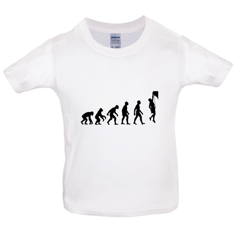 Evolution of Man Rock Climbing Kids T Shirt