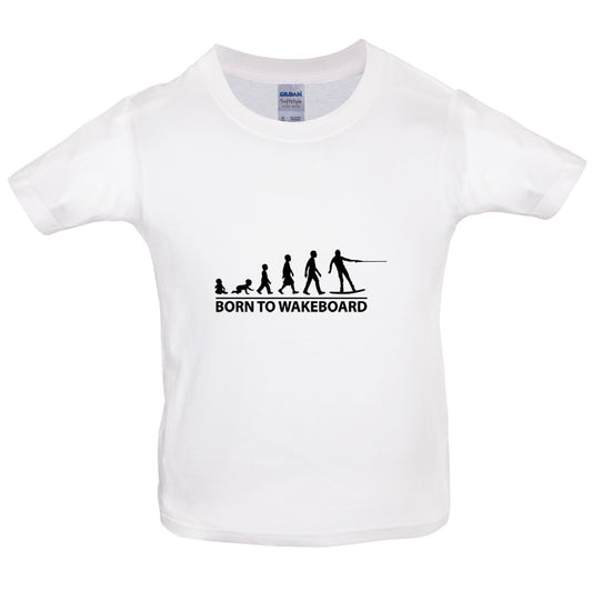 Born To Wakeboard Kids T Shirt