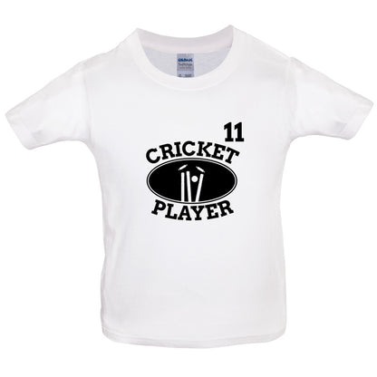 Cricket Player 11 Kids T Shirt