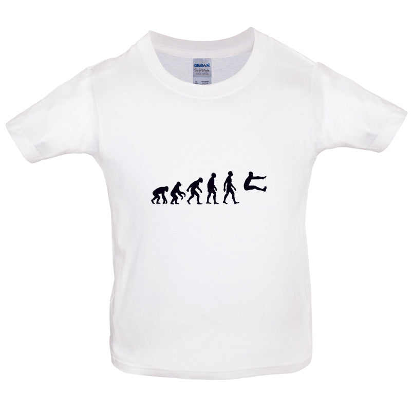 Evolution Of Man Long Jump Kids T Shirt