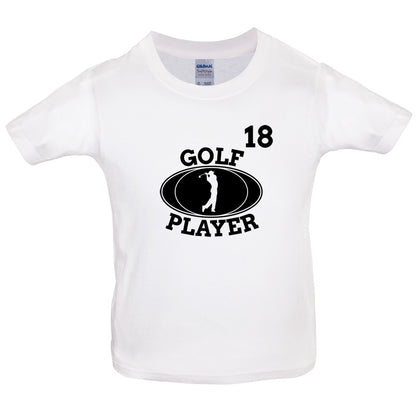 Golf Player 18 Kids T Shirt