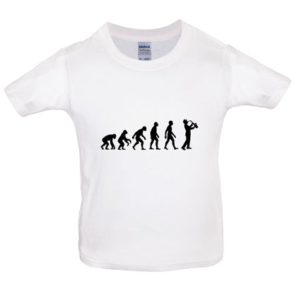 Evolution of Man Saxophone Player Kids T Shirt