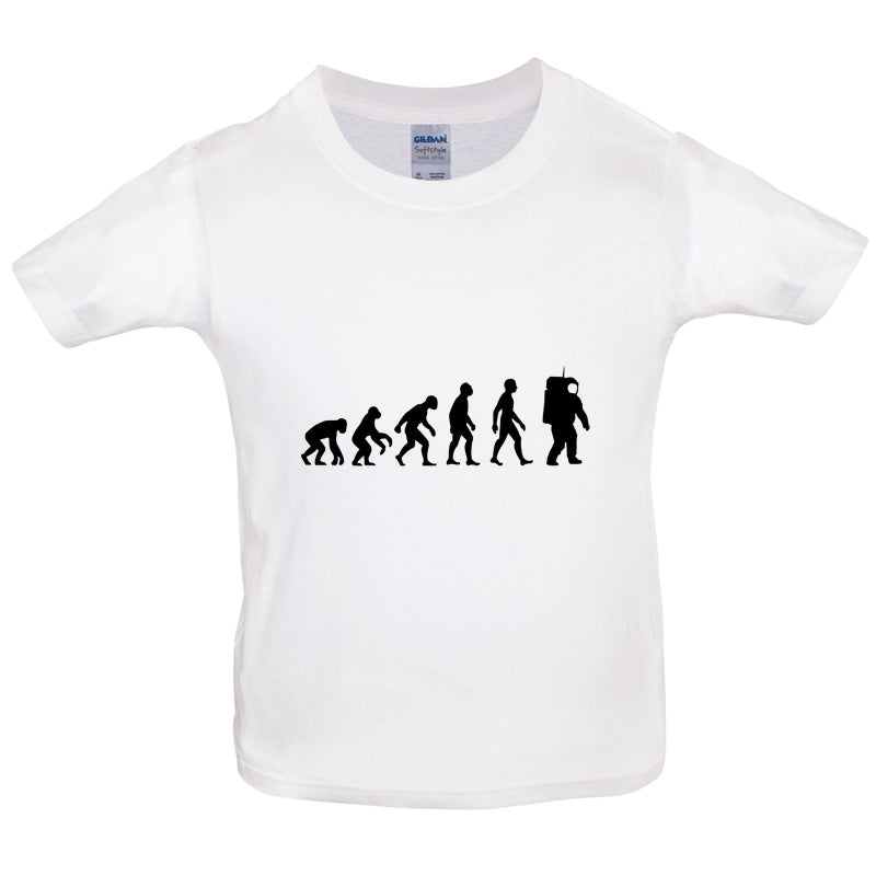 Evolution of Man Astronaut Kids T Shirt