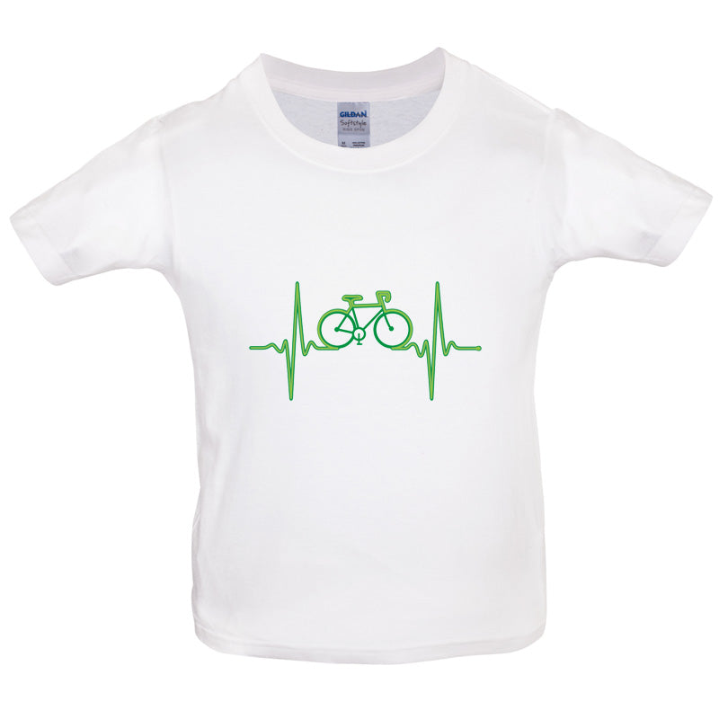 Cycling Heartbeat Kids T Shirt