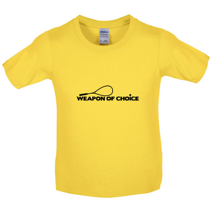 Weapon Of Choice Squash Kids T Shirt