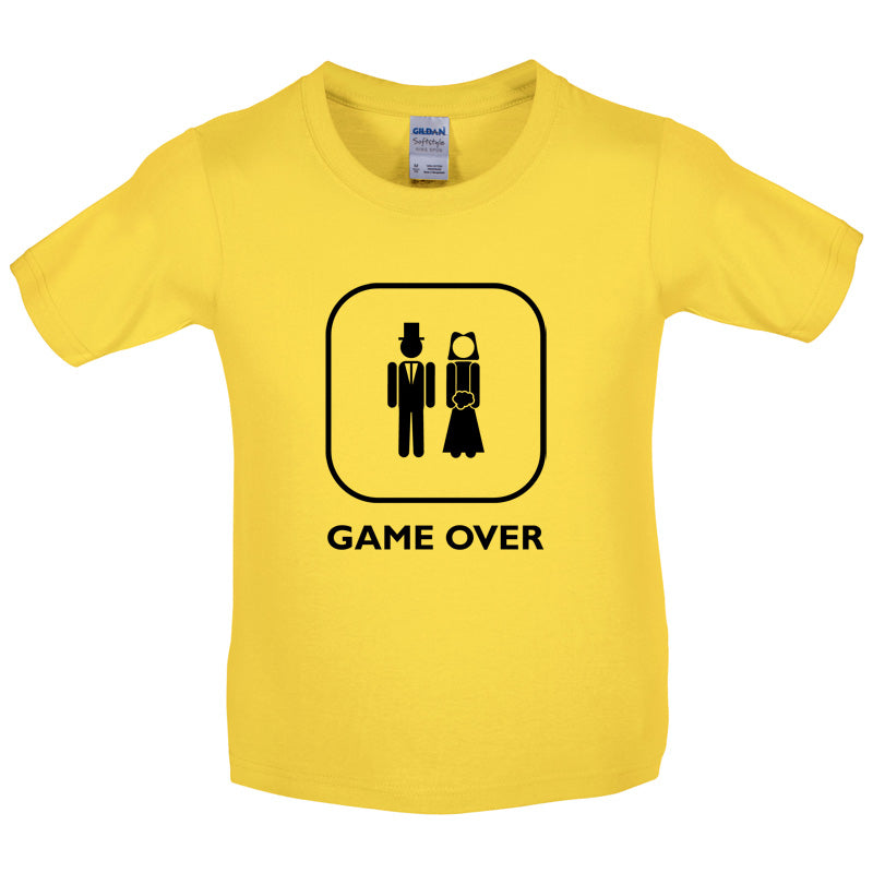 Game Over Wedding Kids T Shirt