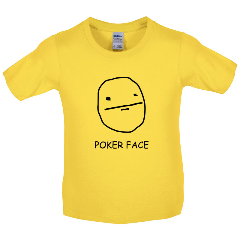 Poker Face Kids T Shirt