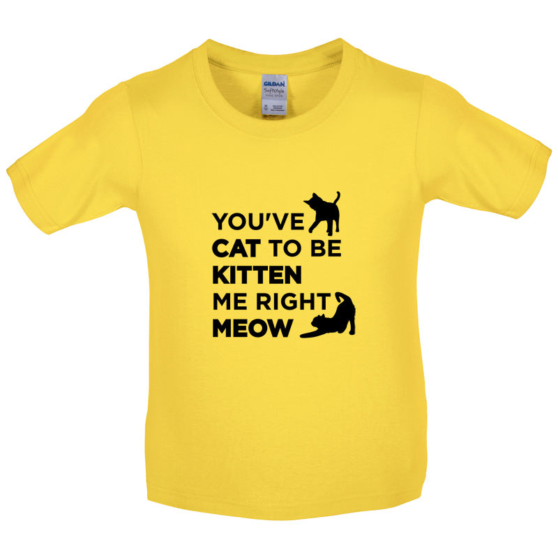 You've Cat To Be Kitten Me Right Meow Kids T Shirt