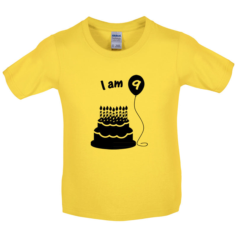 I Am 9 Kids Birthday T Shirt