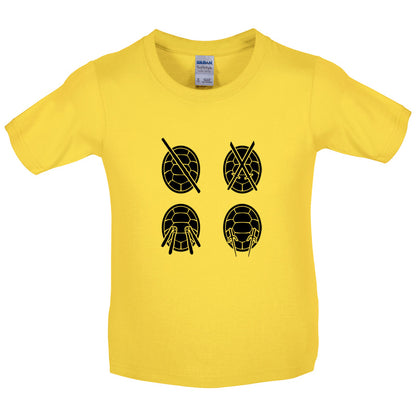 Turtles Weapons Kids T Shirt