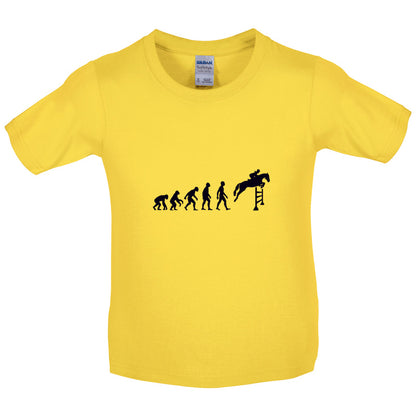 Evolution Of Man Show Jump Kids T Shirt