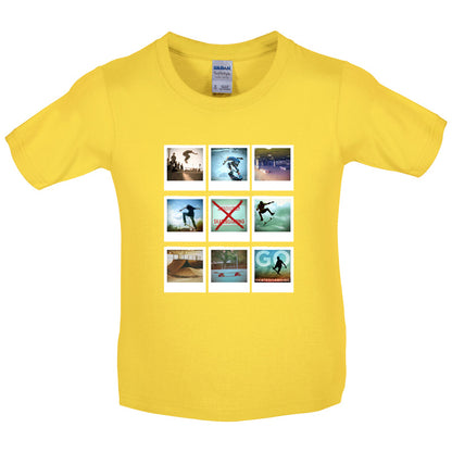 Go Skateboarding Photo Collage Kids T Shirt