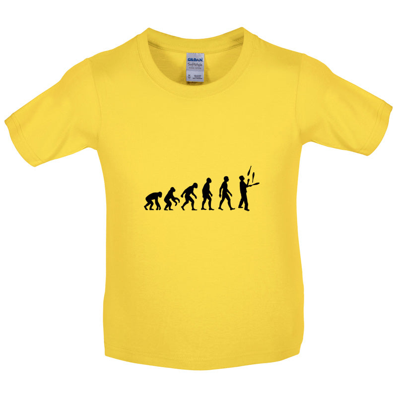 Evolution Of Man Juggler Kids T Shirt