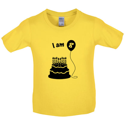 I Am 8 Kids Birthday T Shirt