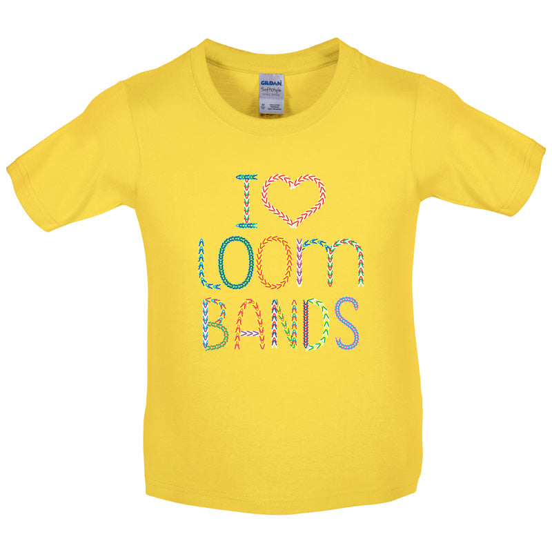 I Love Loom Bands Kids T Shirt