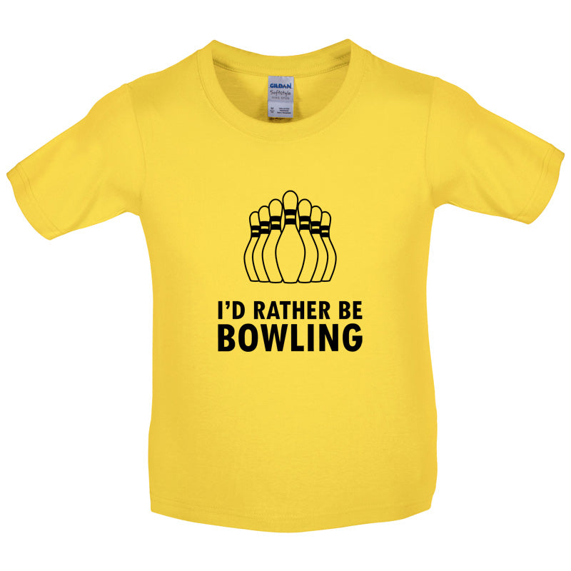 I'd Rather Be Bowling Kids T Shirt