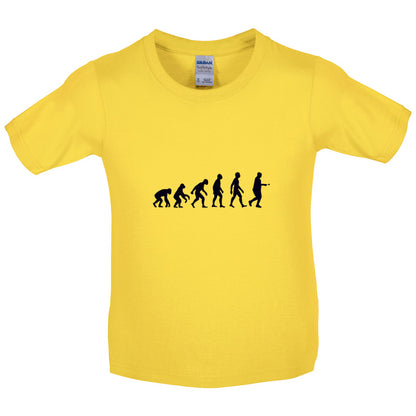 Evolution Of Man Egg and Spoon Kids T Shirt