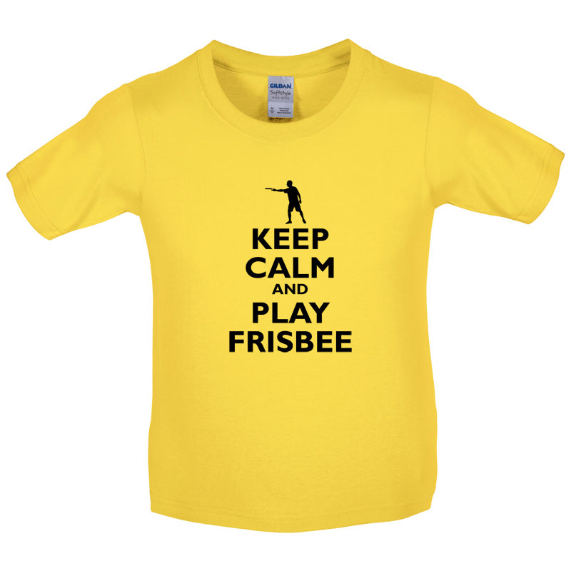 Keep Calm and Play Frisbee Kids T Shirt