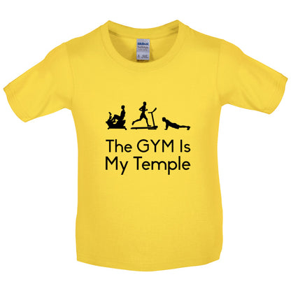 The GYM Is My Temple Kids T Shirt