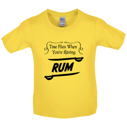 Time Flies When You're Having Rum Kids T Shirt