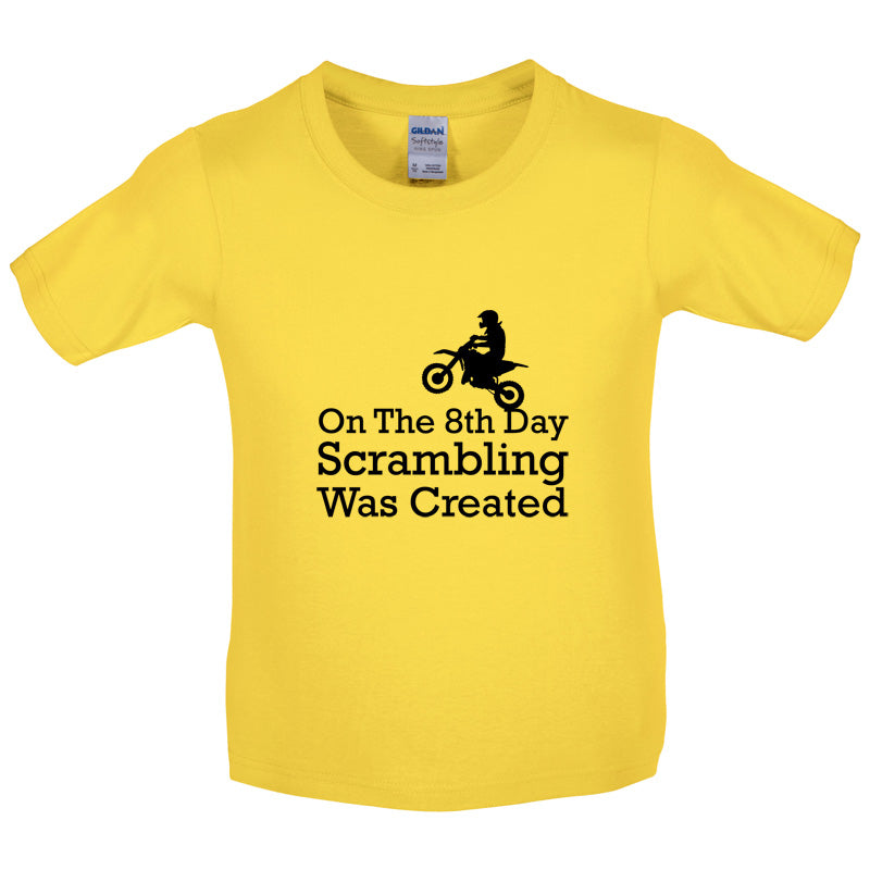 On The 8th Day Scrambling Was Created Kids T Shirt