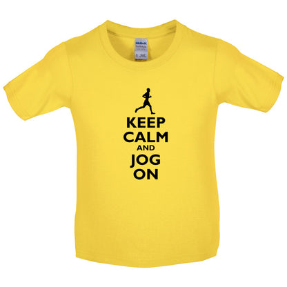 Keep Calm And Jog On Kids T Shirt