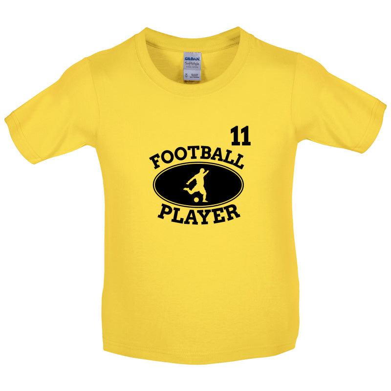 Football Player 11 Kids T Shirt