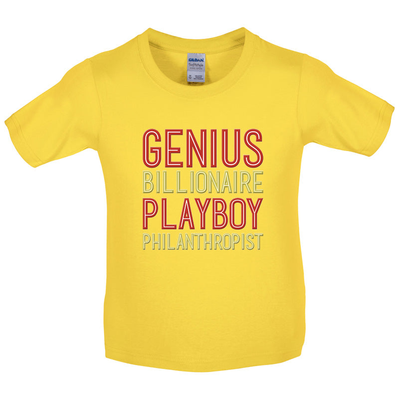 Genius Billionaire Playboy Philanthropist Kids T Shirt