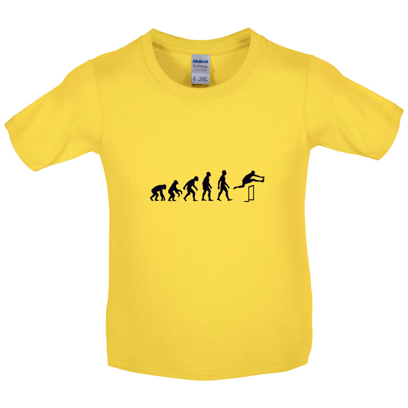Evolution Of Man Hurdles Kids T Shirt