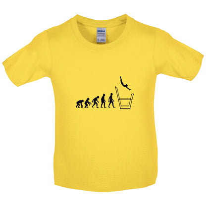 Evolution Of Man Uneven Bars Kids T Shirt