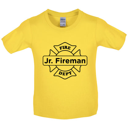 Jr Fireman Kids T Shirt