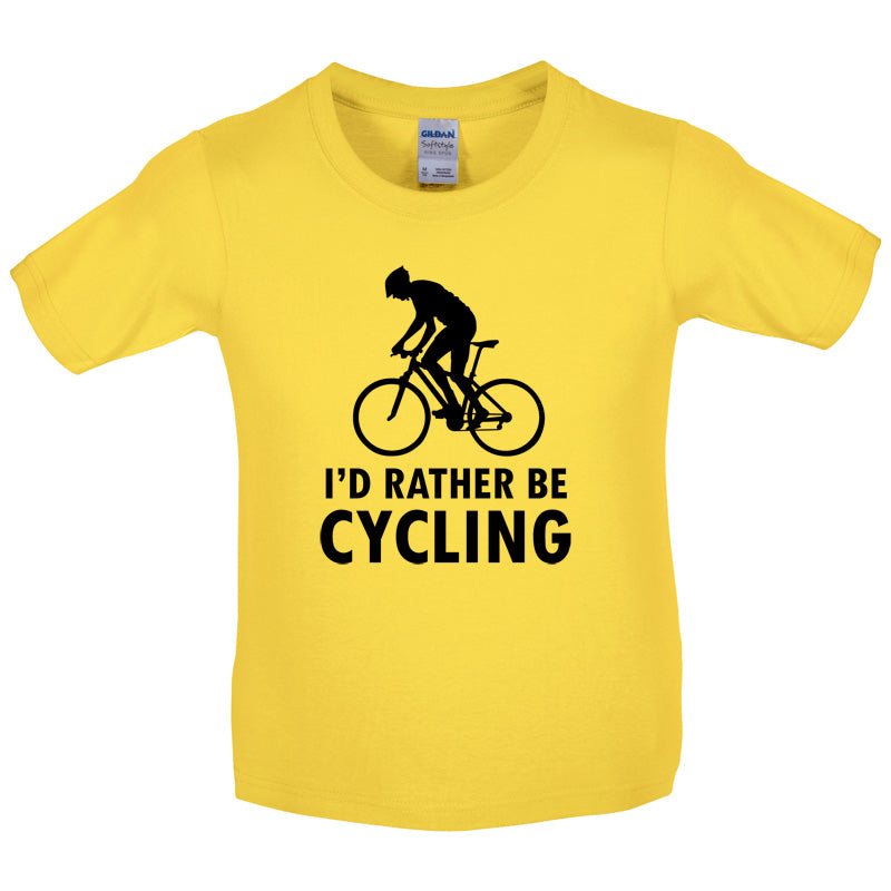 I'd Rather Be Cycling Kids T Shirt