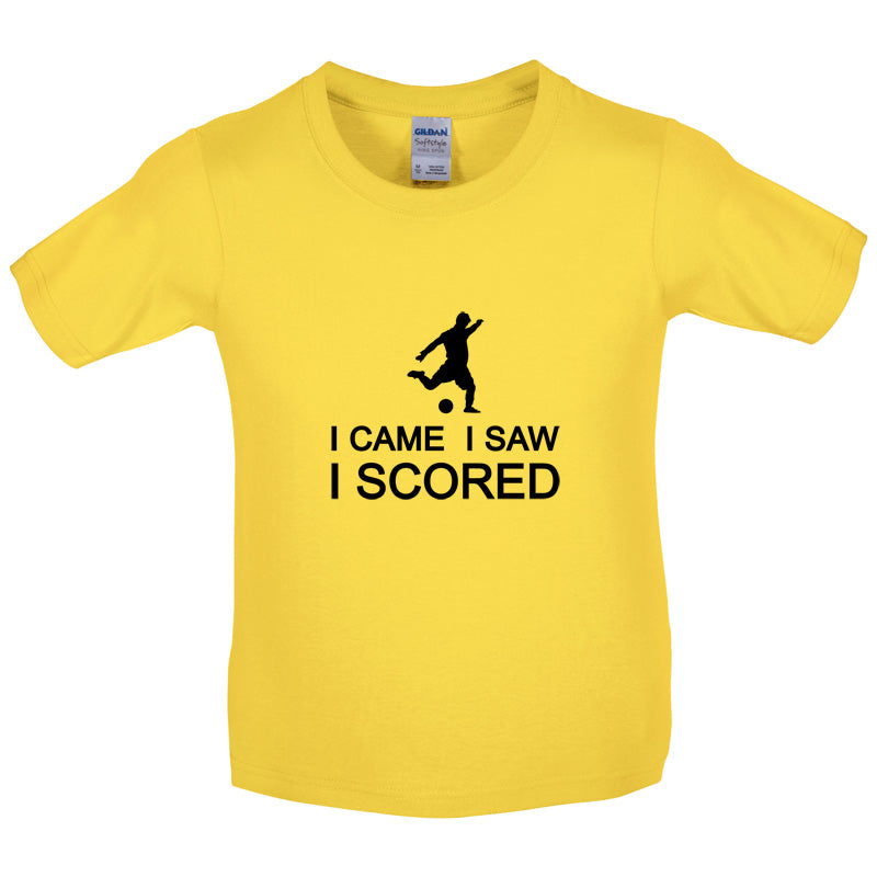 I Came I Saw I Scored Kids T Shirt