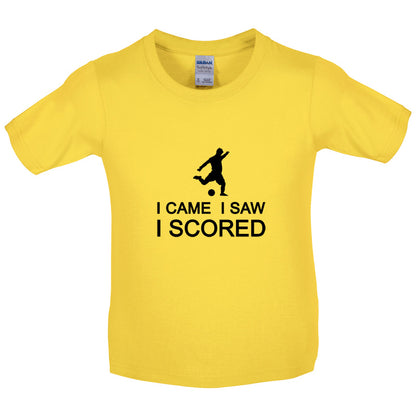 I Came I Saw I Scored Kids T Shirt