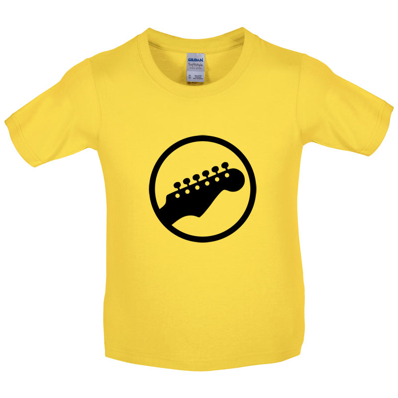 Guitar Headstock Kids T Shirt