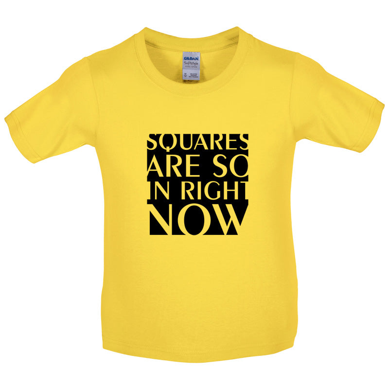 Squares Are So In Right Now Kids T Shirt