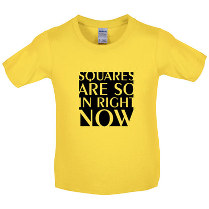 Squares Are So In Right Now Kids T Shirt