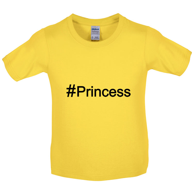 #Princess (Hashtag) Kids T Shirt