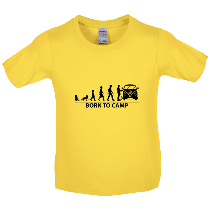 Born To Camp (Split Screen) Kids T Shirt