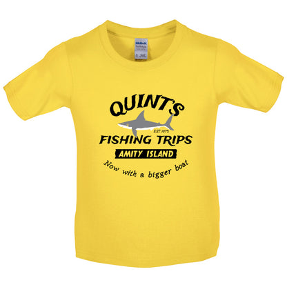 Quints Fishing Trips Kids T Shirt