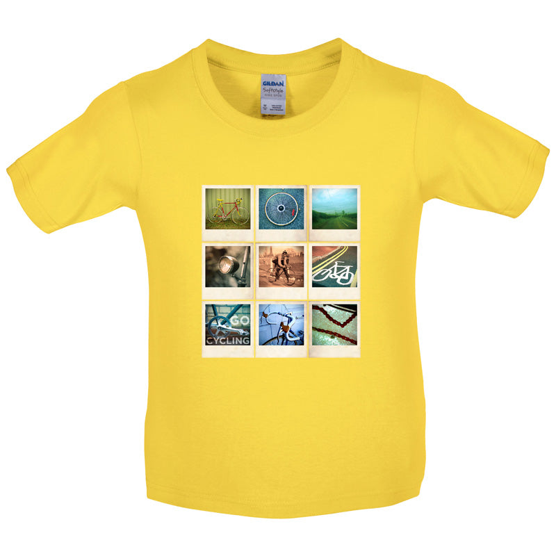 Go Cycling Photo Collage Kids T Shirt