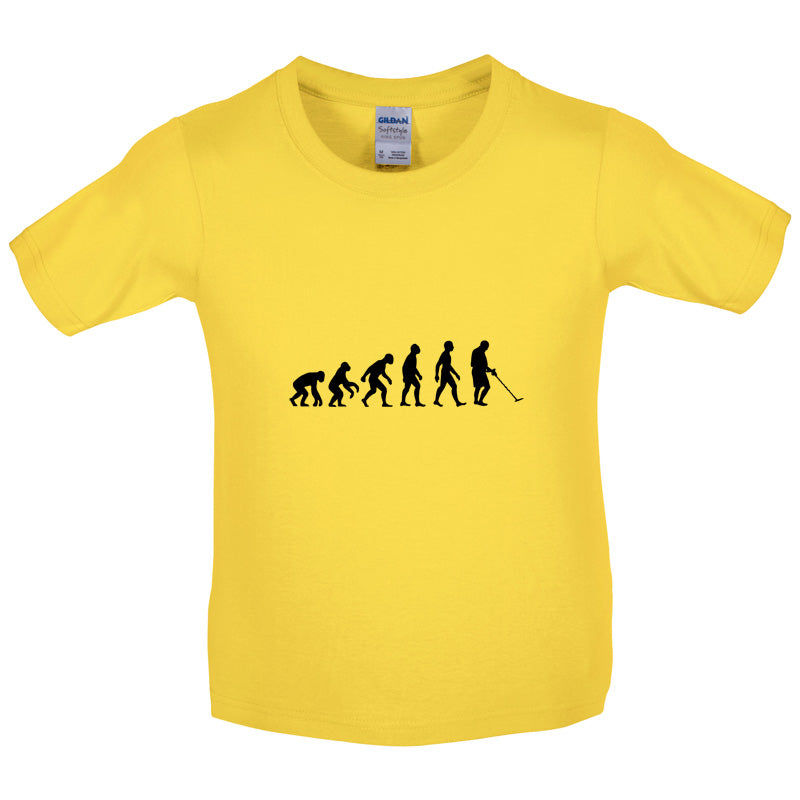 Evolution Of Man Metal Detector Kids T Shirt