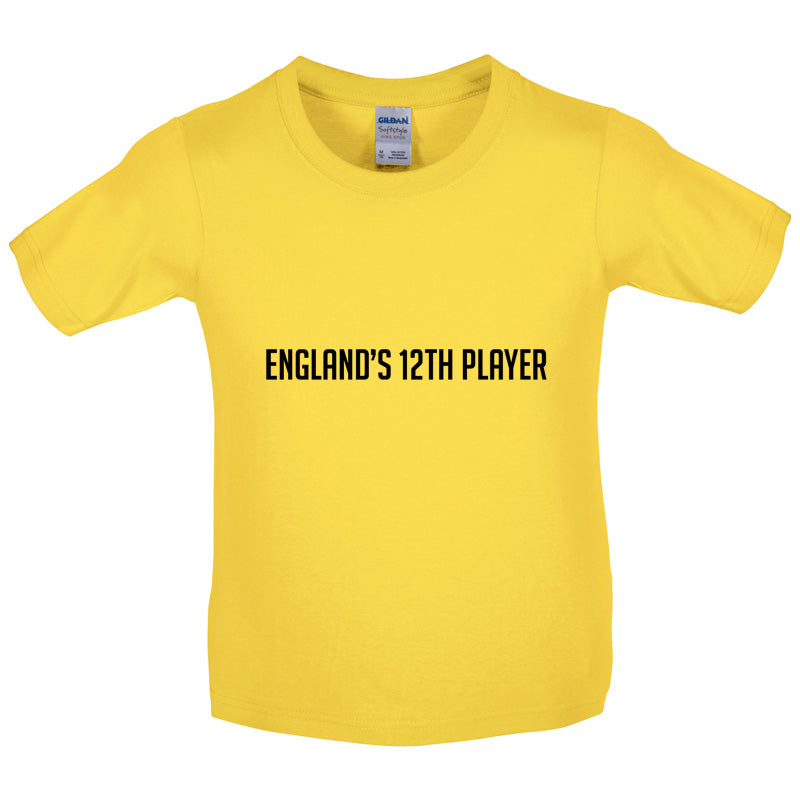 England's 12th Player Kids T Shirt