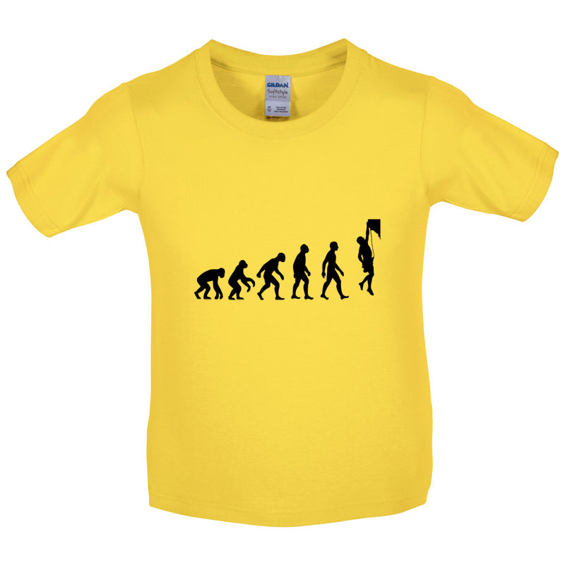 Evolution of Man Rock Climbing Kids T Shirt