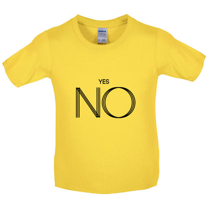 Yes No Kids T Shirt